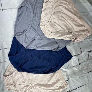 Set of Sleeveless Tops in Blue, Gray, and Cream